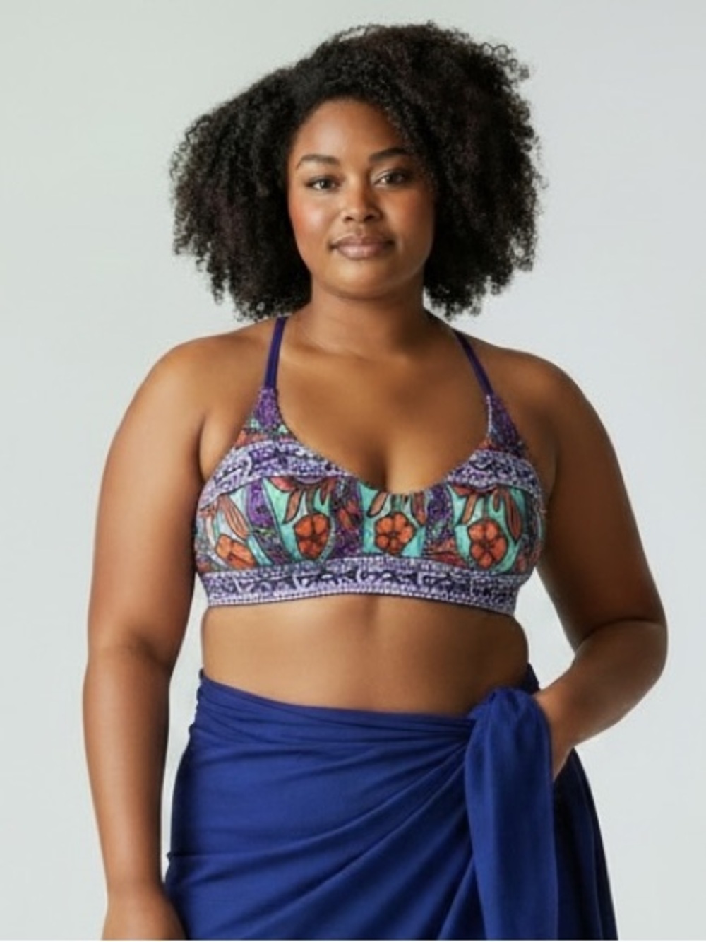Trina Turk - Floral Bralette Bikini Top - Size 10